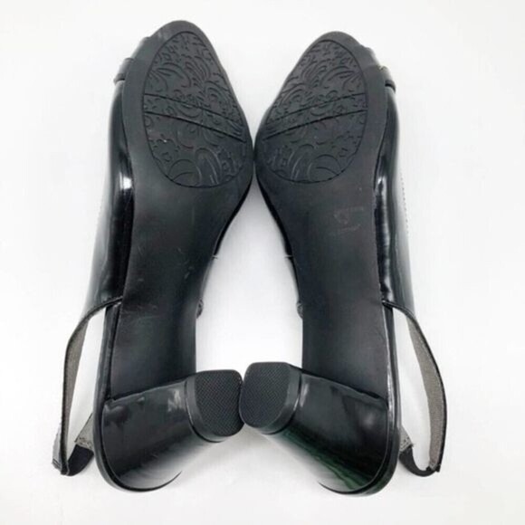 LIFE STRIDE Black Heloise Sling Back Heels - Picture 7 of 7